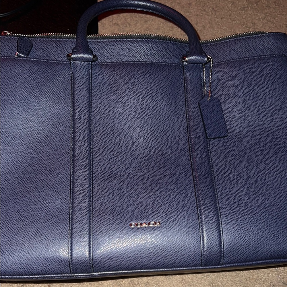 Coach Blue Leather Briefcase